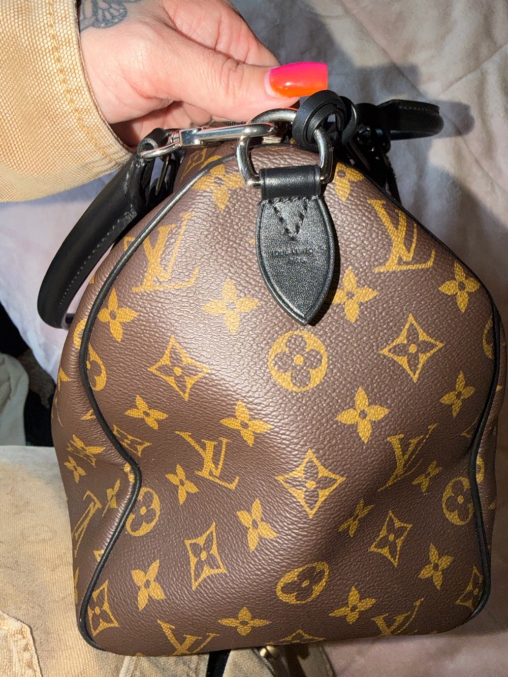 Louis Vuitton Brown Monogram Canvas Speedy soft 30 Bandoulière Bag - Picture 4 of 12